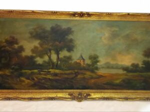 20240322_085303 Antique Oil Painting Landscape Dated 19th century 145x72cm