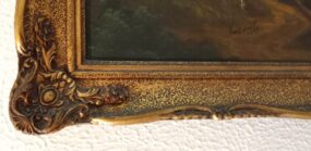 20240322_085525 (1) Antique Oil Painting Landscape Dated 19th century 145x72cm