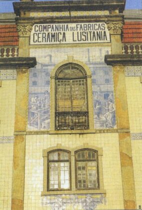 Antique Set of 8 Portugal/Portuguese tiles 19th Century "Lusitania Coimbra"