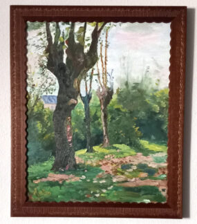 7A Oil on Wood Panel Painting 46 x 38 cm