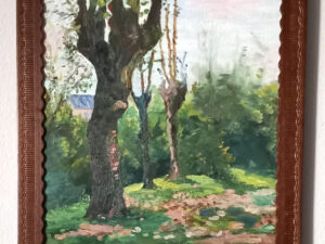 7A Oil on Wood Panel Painting 46 x 38 cm